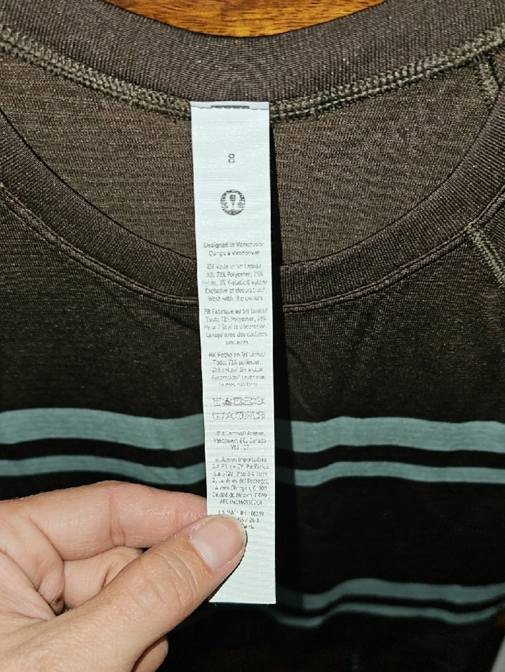 Lululemon Swiftly Tech Cropped Tee 2.0 Stripe!! Sz 8!! Dont Miss Out! LSWC/FOAM